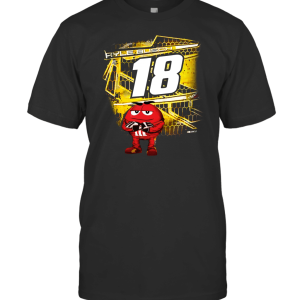 Style Oversized 2 Sided Brown Big Print Kyle Busch mat sau T-Shirt