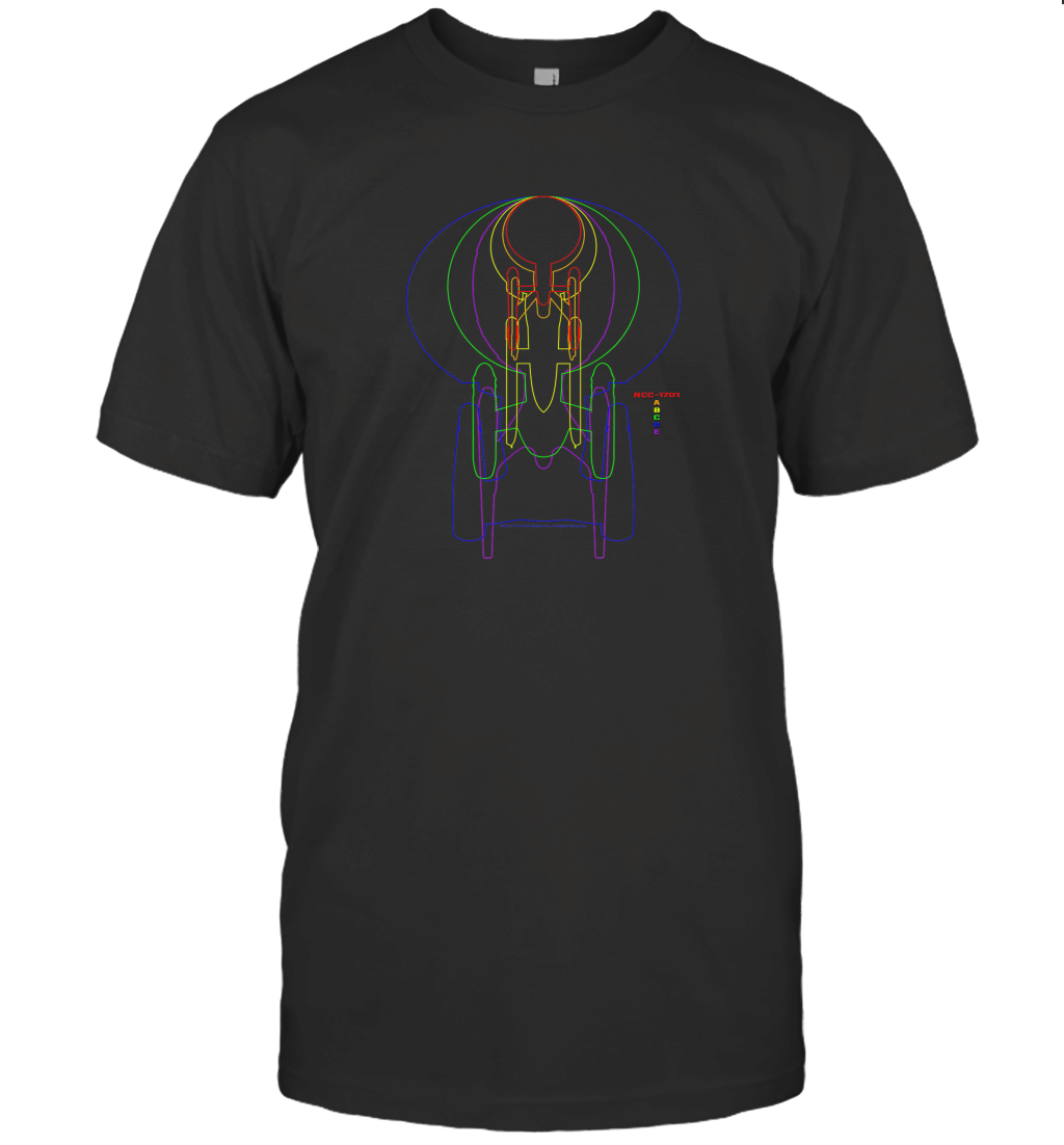 Star Trek Rainbow Enterprise Evolution T-Shirt