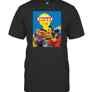 Sesame Street Group Oscar Elmo Cookie Big Bird Bert Ernie Grover T-Shirt