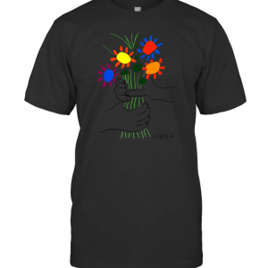 Pablo Picasso Flowers Bouquet With Hands T-Shirt