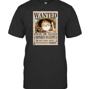 One Piece Monkey D Luffy Wanted T-Shirt