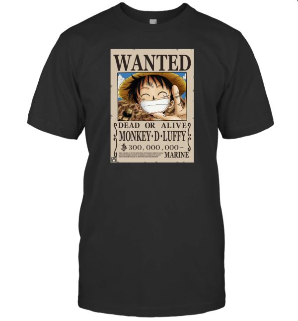 One Piece Monkey D Luffy Wanted T-Shirt