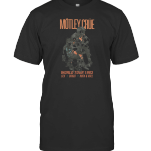 Motley Crue Men's Vintage World Tour 1983 Slim Fit T-Shirt