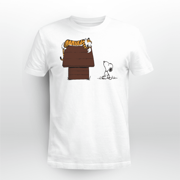 MAM2 Arts Cute Calvin and Hobbes on Doghouse Snoopy