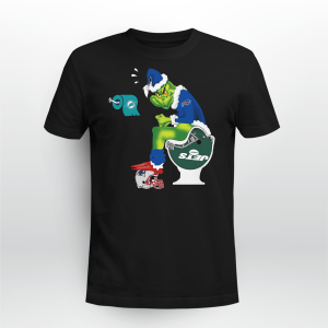 GRINCH SANTA CLAUS TOILET BUFFALO AMERICAN FOOTBALL TEAM