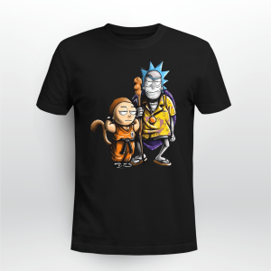 RICK AND MORTY AS DRAGON BALL SON GOKU AND MASTER ROSHI