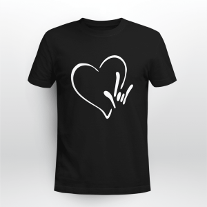 SIGN LANGUAGE I LOVE YOU HEART white