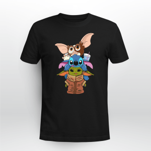 GIZMO STITCH BABY YODA TEE FUNNY