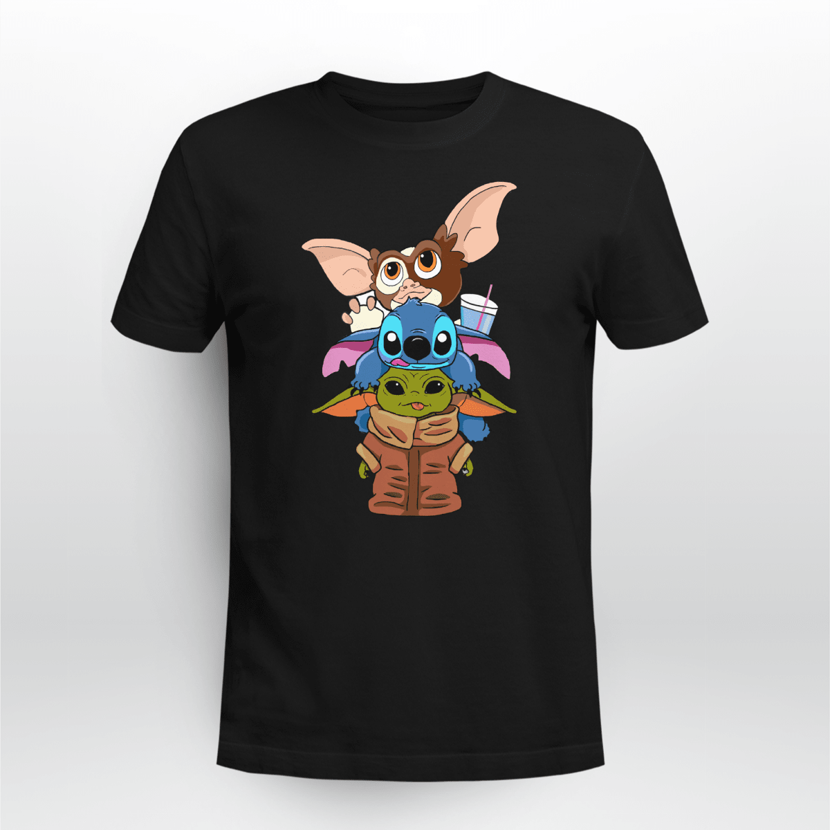 GIZMO STITCH BABY YODA TEE FUNNY