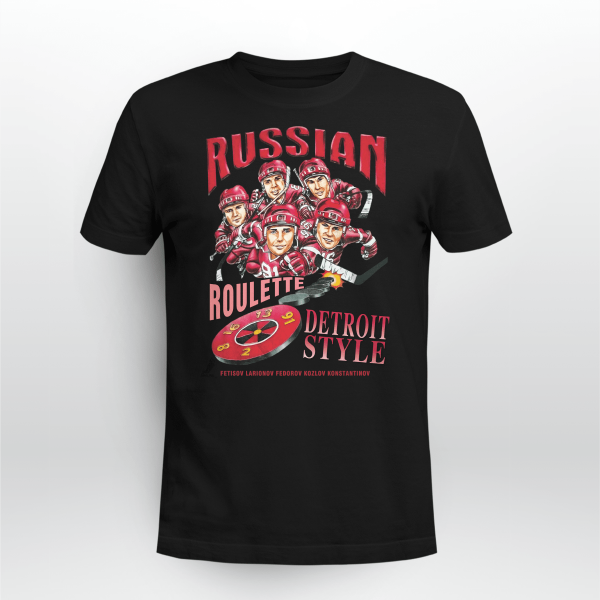 VINTAGE DETROIT RED WINGS RUSSIAN FIVE CARICATURE