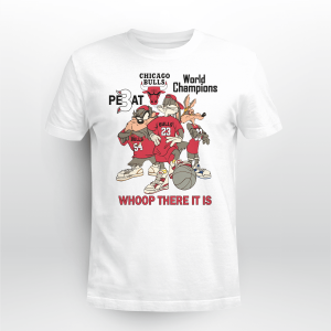 1993 LOONEY TUNES CARTOON CHICAGO BULLS 3-PEAT WHOOP THERE IT IS
