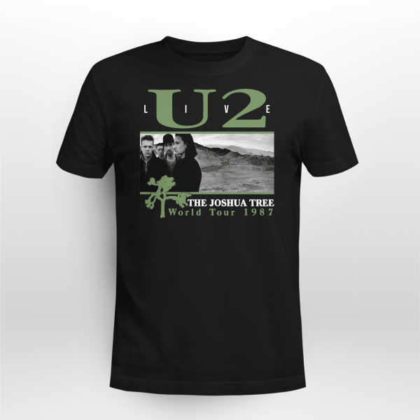 1987 Very Rare U2 The Joshua Tree World Tour BLACK FONT
