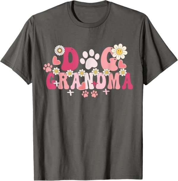 Groovy Dog Grandma Owner Mama Grandma Dog Lovers T-Shirt for Men Women - Image 3