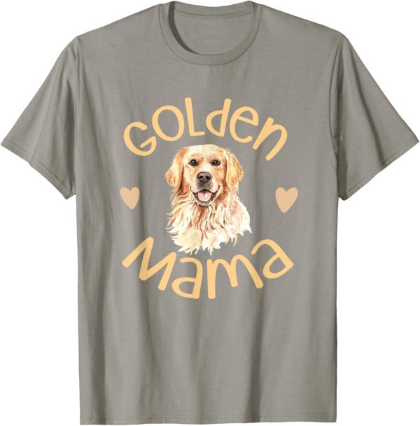 Golden Mama Cute Golden Retriever Dog Mom Pet Men Women T-Shirt - Image 3