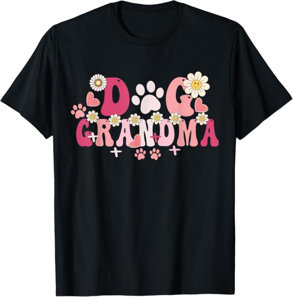 Groovy Dog Grandma Owner Mama Grandma Dog Lovers T-Shirt for Men Women