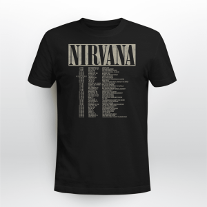 NIRVANA IN UTERO BLACK TOUR 1993 W DATES TS