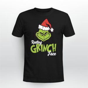 RESTING GRINCH FACE GRINCH CHRISTMAS white