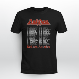 DOKKEN TSHIRT 1985 UNDER LOCK AND KEY mat sau