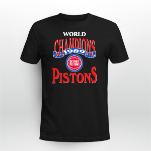 THIS IS A VINTAGE 1989 DETROIT PISTONS WORLD CHAMPIONS T SHIRT IT WAS DURING THE JORDAN E